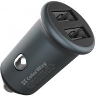 Автомобильное зарядное устройство ColorWay 2USB Quick Charge 3.0 (36 Вт) серый