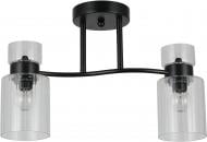 Люстра стельова Sensio Sculptor 2x40 Вт E27 чорний/прозорий ALG-07555/2-Bl