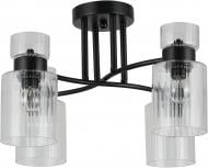 Люстра потолочная Sensio Sculptor 4x40 Вт E27 черный/прозрачный ALG-07555/4-Bl