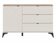 Комод BRW GLAMOUR 1д3ш 1380x896x416 мм кашемир/дуб маувелла S647-KOM1D3S-UKA/DMU