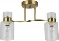 Люстра потолочная Sensio Sculptor 2x40 Вт E27 прозрачный/золото ALG-07555/2-C