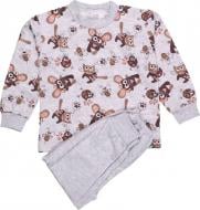 Пижама детская для девочки Татошка р.134 серый 01202пкм