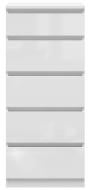 Комод BRW TETRIX 5ш 500x1150x450 мм белый глянец/белый глянец S442-KOM5S-BIP