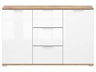 Комод BRW ZELE 2д3ш 1350x860x410 мм дуб вотан/белый глянец S383-KOM2D3S-DWO/BIP