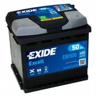 Акумулятор автомобільний EXIDE Excell 50Ah 450A 12V «+» праворуч (EB500)