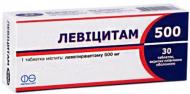 Левіцітам 500 в/плів. обол. №30 (10х3) таблетки 500 мг