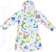 Халат детский унисекс Фламинго Зверюшки р.104 белый с рисунком 882-910-11