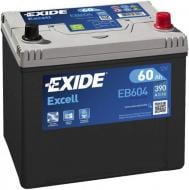 Акумулятор автомобільний EXIDE Excell 60Ah 390A 12V «+» праворуч (EB604)