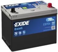 Акумулятор автомобільний EXIDE Excell 70Ah 540A 12V «+» праворуч (EB704)