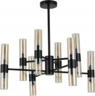 Люстра подвесная Sensio Borealis 16x40 Вт E14 черный/амбер ALG-74783/8+8