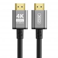 Кабель Xo GB017B-HDMI to HDMI v2.0 5 м серебристый (GB017B-HDMI.tranish)