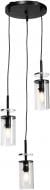 Светильник подвесной Sensio Canis 3x40 Вт /E14 черный с прозрачным ALG-74590/3P
