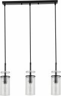 Світильник підвісний Sensio Canis 3x40 Вт E14 чорний із прозорим ALG-74590/3L