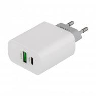 Мережевий зарядний пристрій Xo L64 USB-A, USB-C 18W White (L64.white)