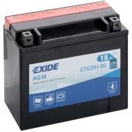 Акумулятор автомобільний EXIDE AGM 18Ah 270A 12V «+» ліворуч (ETX20H-BS)