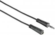 Кабель Hama EXTENSION 3,5 MM MALE STEREO - 3,5 MM FEMALE STEREO 1,5 м черный (122313)