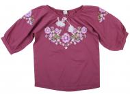 Блуза Valeri-Tex 1494-20-311-016 р.134 бордовый