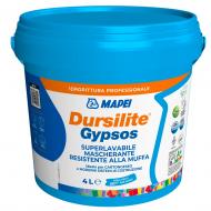 Краска интерьерная акриловая Mapei ультраматовая краска на водной основе Dursilite Gypsos Base T глубокий мат 4 л