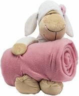 Плед с игрушкой Pink Sheep 130x170 см розовый