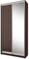 Шкаф-купе Стандарт VIP-master ДСП 1200x450x2400 мм орех темный двери / ДСП/зеркало