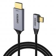 Кабель Choetech Type-C - HDMI L-форма (XCH-1803) 1,8 м чорний (CAB-CHOE-TYPC-HDMI-L)