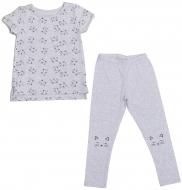 Комплект для дівчаток Фламінго р.110 світло-сірий із принтом 935-428-4