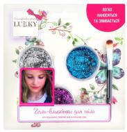 Набор косметики Lukky Гель-блестки для тела и лица 3 цвета + кисточка Т11929