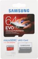 Карта памяти Samsung microSDXC 64 ГБ UHS Speed Class 1 (U1) EVO Plus (MB-MC64DA/RU)