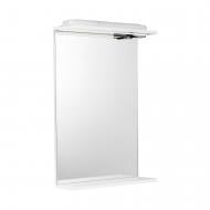 Дзеркало з поличкою Aqua Rodos Uno 50 см білий глянець з підсвіткою Дзеркало з поличкою Aqua Rodos Uno 50 см білий глянець з підсвіткою