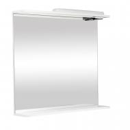 Дзеркало з поличкою Aqua Rodos Uno 80 см білий глянець з підсвіткою Дзеркало з поличкою Aqua Rodos Uno 80 см білий глянець з підсвіткою