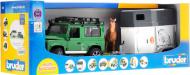 Джип Bruder Land Rover Defender з причепом і фігуркою коня 1:16 Джип Bruder Land Rover Defender з причепом і фігуркою коня 1:16