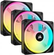 Корпусний кулер Corsair Link QX120 RGB PWM PC Fans Starter Kit with iCUE Link System Hub (CO-9051002-WW) Black