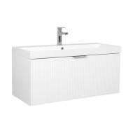 Тумба консольная Aqua Rodos Fabio белый мат с умывальником 100 см