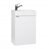 Тумба консольная Aqua Rodos Fabio белый мат с умывальником MINI 40 см