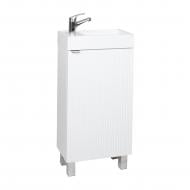 Тумба напольная Aqua Rodos Fabio белый мат с умывальником MINI 40 см