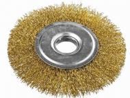 Щітка дискова з латуньованого рифленого дроту MasterTool 115х22.2 мм 19-9111