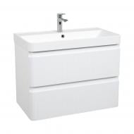 Тумба консольная Aqua Rodos Акцент Люкс White-Matt с умывальником 75 см