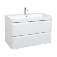 Тумба консольная Aqua Rodos Акцент Люкс White-Matt с умывальником Deep 90 см Тумба консольная Aqua Rodos Акцент Люкс White-Matt с умывальником Deep 90 см