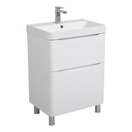 Тумба напольная Aqua Rodos Америна белый глянец с умывальником 60 см