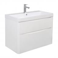 Тумба консольная Aqua Rodos Америна белый глянец с умывальником 75 см