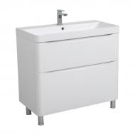 Тумба напольная Aqua Rodos Америна белый глянец с умывальником 90 см