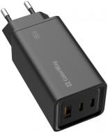 Зарядний пристрій ColorWay GaN3 Pro Power Delivery (USB-A + 2 USB TYPE-C) (65W) black (CW-CHS039PD-BK)