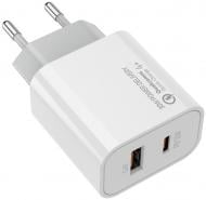 Зарядное устройство ColorWay Power Delivery Port PPS USB (Type-C PD + USB QC3.0) (30W) white (CW-CHS037PD-WT)