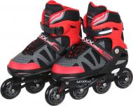 Роликовые коньки MaxxPro YX-0151-4WR р. 39-42 красный с черным Роликовые коньки MaxxPro YX-0151-4WR р. 39-42 красный с черным