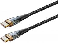 Дата-кабель ColorWay Type-C - Type-C (transparent head) (PD E-Marker 100W) 5А 1.2м (CW-CBPDCC053-BK) 1,2 м black (CW