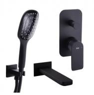 Змішувач для ванни TOPAZ вбудований SARDINIA TSG 08202-V-H20-BL