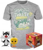 Набір подарунковий Funko POP Фігурка+Футболка Looney Tunes: Sylvester & Tweety (L) 46987 (FUN255130)