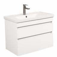 Тумба консольная Aqua Rodos Винтаж белый глянец 80 см с умывальником Frame