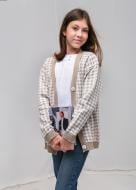 Кардиган для девочки ART KNIT Лапки р.164170 бежевый