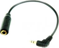 Перехідник Cablexpert Jack 2,5 мм (M) to Jack 3,5 мм (F) 0,15 м чорний (CCAP-2535)